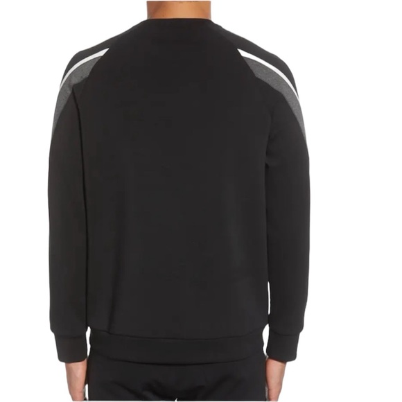 KARL LAGERFELD LM9K3753 Stripe Sleeve Crewneck Pullover Sweatshirt $129 Men’s S - Picture 10 of 11